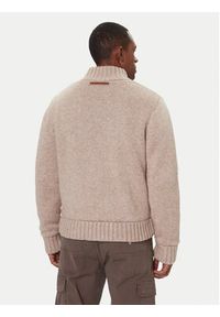 Guess Jeans Kardigan M5BR07 Z0662 Brązowy Regular Fit. Kolor: brązowy. Materiał: wełna, syntetyk #4