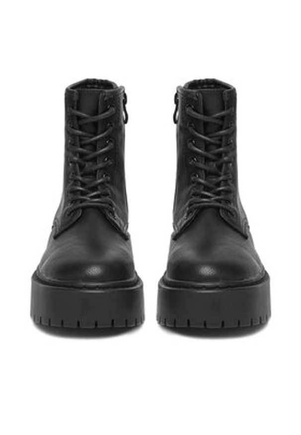 DeeZee Trzewiki H120101-01 Czarny. Kolor: czarny. Materiał: skóra