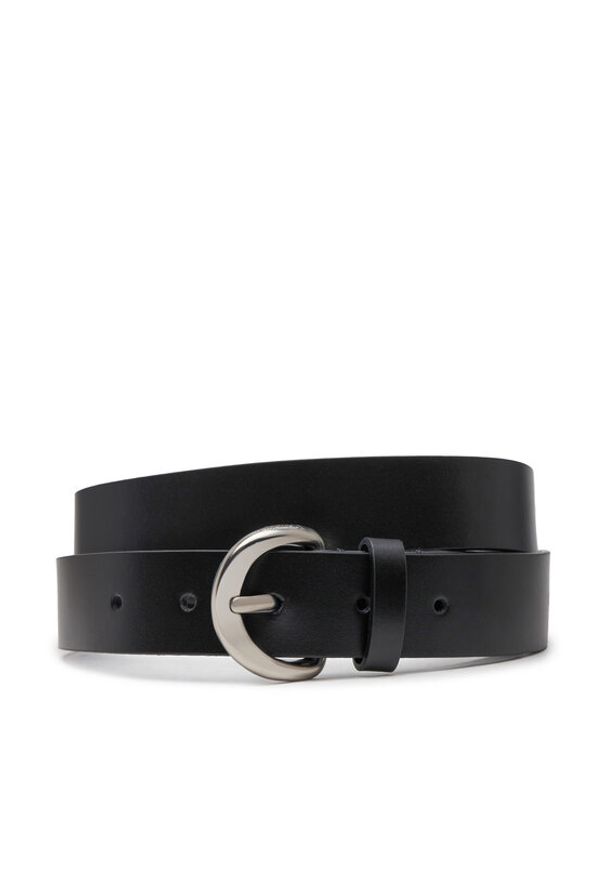 Calvin Klein Jeans Pasek Damski Casual Pin Buckle 30Mm LV04K7008G Czarny. Kolor: czarny. Materiał: skóra