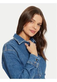 Guess Sukienka jeansowa W5RK99 D4H71 Niebieski Regular Fit. Kolor: niebieski. Materiał: bawełna