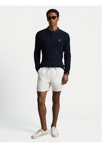Polo Ralph Lauren Sweter 710775885555 Granatowy Regular Fit. Typ kołnierza: polo. Kolor: niebieski. Materiał: bawełna #6