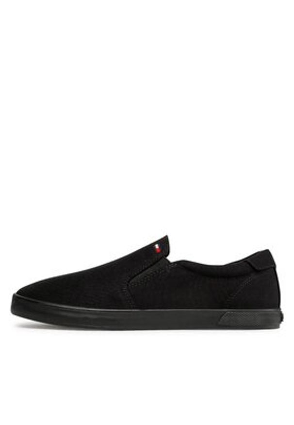 TOMMY HILFIGER - Tommy Hilfiger Tenisówki Iconic Slip On FM0FM00597 Czarny. Zapięcie: bez zapięcia. Kolor: czarny. Materiał: materiał