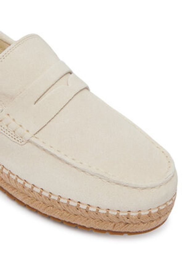 TOMMY HILFIGER - Tommy Hilfiger Espadryle Flexible Hilfiger Sde Espadrille FM0FM05794 Écru. Kolor: kremowy. Materiał: skóra, zamsz