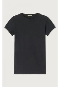 AMERICAN VINTAGE - Czarny t-shirt z okrągłym dekoltem American Vintage. Kolor: czarny. Materiał: bawełna. Długość rękawa: krótki rękaw. Długość: krótkie. Styl: vintage