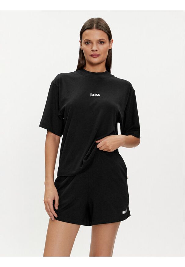 BOSS - Boss Piżama Adeline 50515581 Czarny Regular Fit. Kolor: czarny. Materiał: bawełna