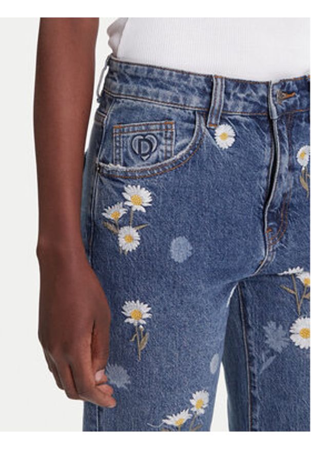 Desigual Jeansy Daisys 25WWDD16 Niebieski Straight Fit. Kolor: niebieski