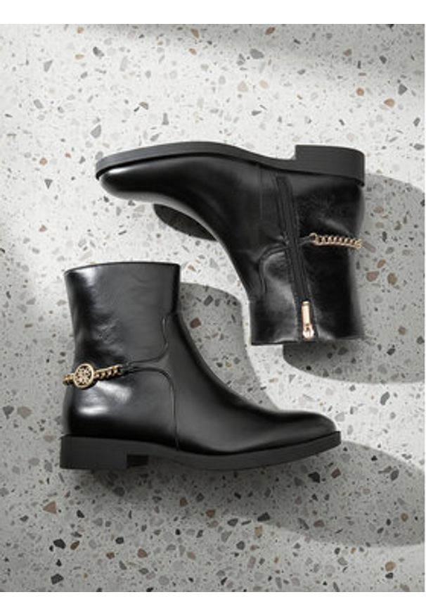 Nine West Botki CEO-RASHA-01 Czarny. Kolor: czarny. Materiał: materiał