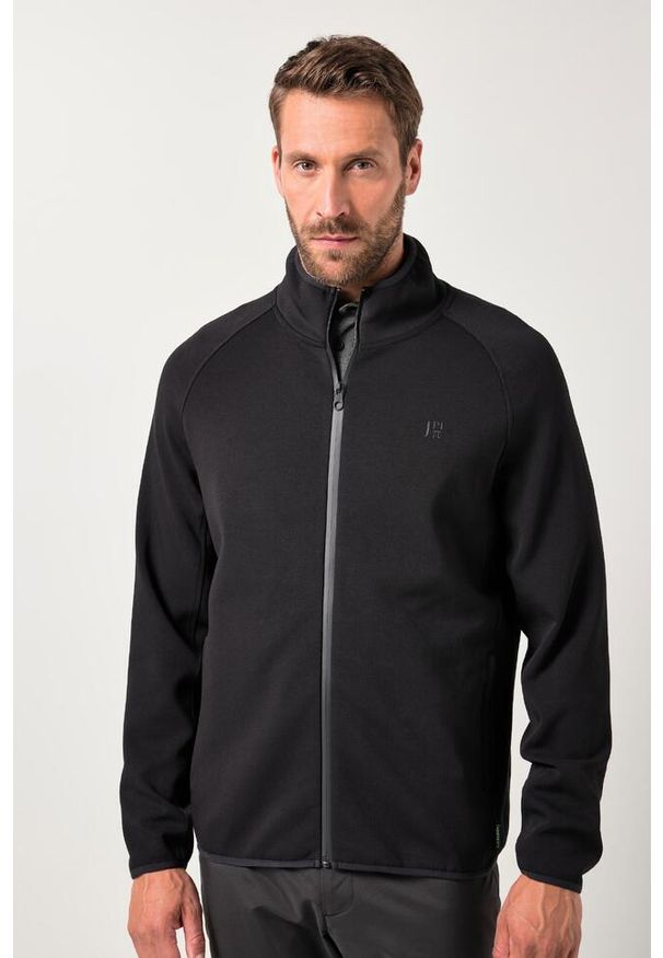 JAY-PI - Męska Bluza rozpinana FLEXNAMIC® golf materiał scuba do rozm. 7XL. Typ kołnierza: golf. Kolekcja: plus size. Kolor: czarny. Materiał: bawełna, elastan, poliester, materiał. Sport: golf