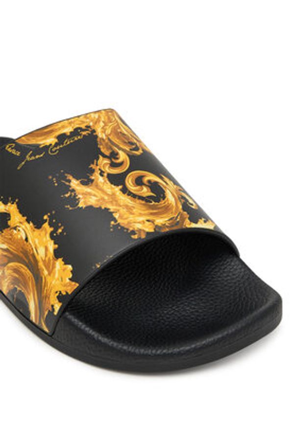 Versace Jeans Couture Klapki 80YA3SQ4 ZS365 G89 Czarny. Kolor: czarny. Materiał: syntetyk