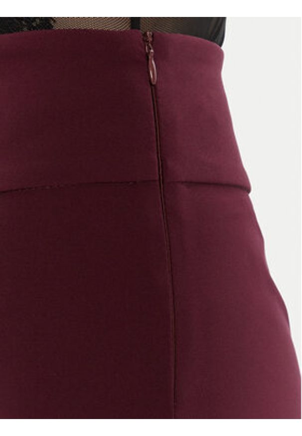 Rinascimento Spodnie materiałowe CFC0125318003 Bordowy Flare Fit. Kolor: czerwony. Materiał: syntetyk