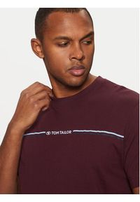 Tom Tailor T-Shirt 1037803 Bordowy Regular Fit. Kolor: czerwony. Materiał: bawełna #5