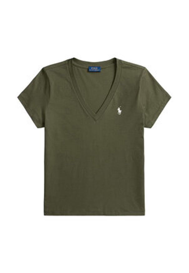 Polo Ralph Lauren T-Shirt 211B14611005 Zielony Regular Fit. Typ kołnierza: polo. Kolor: zielony. Materiał: bawełna