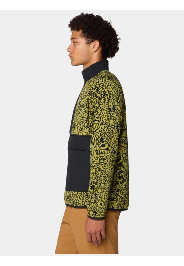 MOUNTAIN HARDWEAR - Sweter męski Mountain Hardwear Microchill Snap. Kolor: zielony. Materiał: polar. Sport: turystyka piesza