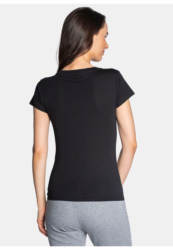 Koszulka damska czarna Armani Exchange 8NYT83 YJ16Z 1200. Kolor: czarny