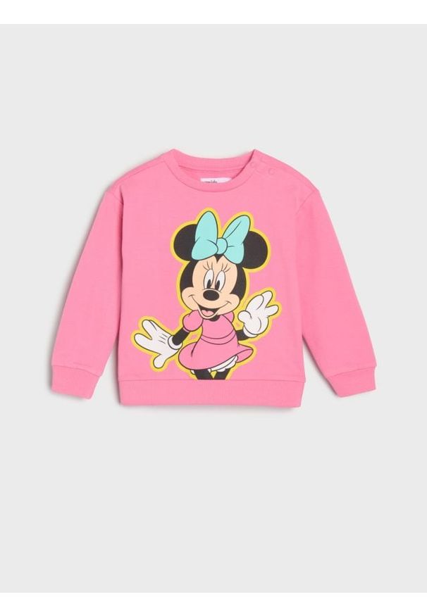 Sinsay - Bluza Minnie Mouse - begonia. Wzór: motyw z bajki
