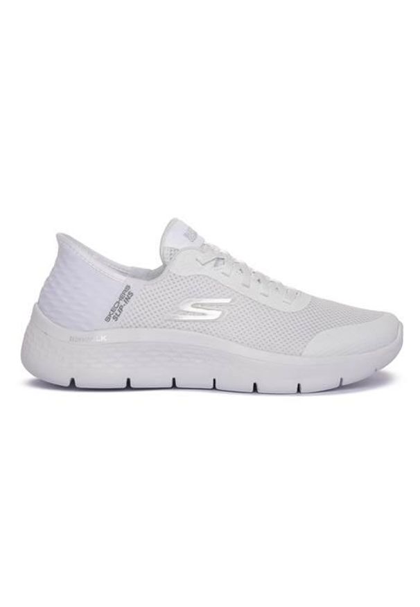 skechers - Buty do chodzenia damskie Skechers Wht Go Walk. Kolor: biały. Materiał: syntetyk, materiał. Szerokość cholewki: normalna. Sport: turystyka piesza