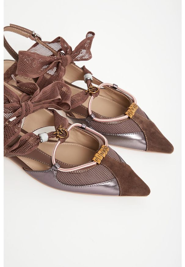 Pinko - Baleriny damskie skórzane PINKO. Materiał: skóra