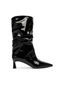Pollini Botki SA24115M0NTT0000 Czarny. Kolor: czarny. Materiał: lakier, skóra #1