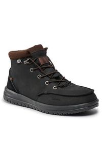 Hey dude - Hey Dude Trzewiki Bradley Boot Leather 40189-001 Czarny. Kolor: czarny. Materiał: skóra, nubuk