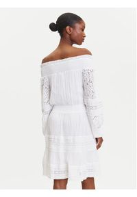 Guess Sukienka codzienna W5GK24 WE550 Biały Classic Fit. Okazja: na co dzień. Kolor: biały. Materiał: wiskoza. Typ sukienki: proste. Styl: casual