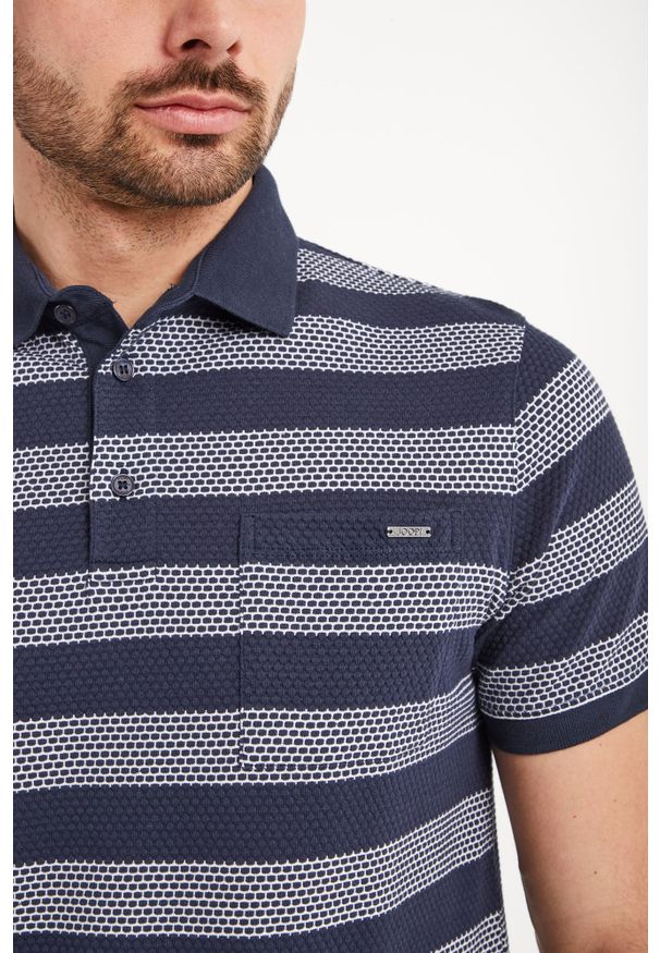 JOOP! - POLO PAOLO JOOP. Typ kołnierza: polo. Wzór: geometria, aplikacja, nadruk, jednolity. Styl: sportowy
