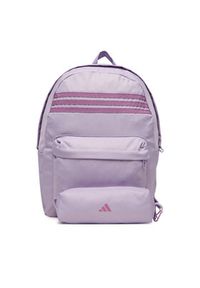 Adidas - adidas Plecak Classic 3-Stripes Horizontal JZ3322 Fioletowy. Kolor: fioletowy. Materiał: materiał #2