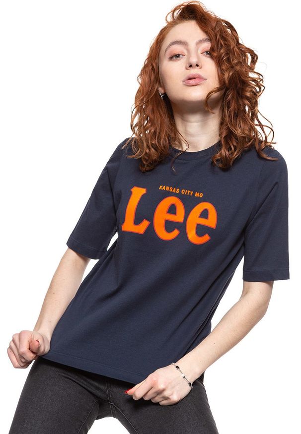 Lee - LEE T SHIRT DAMSKI TEE MIDNIGHT NAVY L43RAIMA 112109732