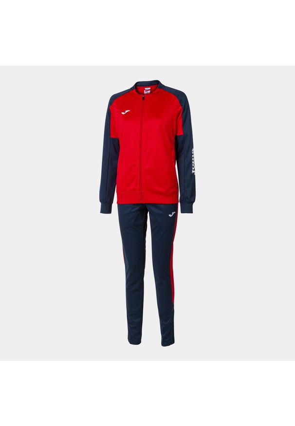 Dres do piłki nożnej damski Joma Eco championship. Kolor: czerwony, niebieski, wielokolorowy. Materiał: dresówka