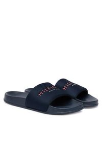 TOMMY HILFIGER - Tommy Hilfiger Klapki Hilifger Neoprene Pool Slide FM0FM05898 Granatowy. Kolor: niebieski. Materiał: materiał #5