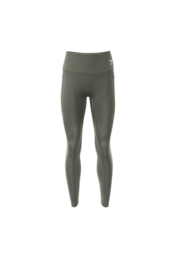 GYMSHARK - Legginsy treningowe damskie Gymshark Training Mesh. Kolor: zielony. Materiał: mesh. Sport: fitness