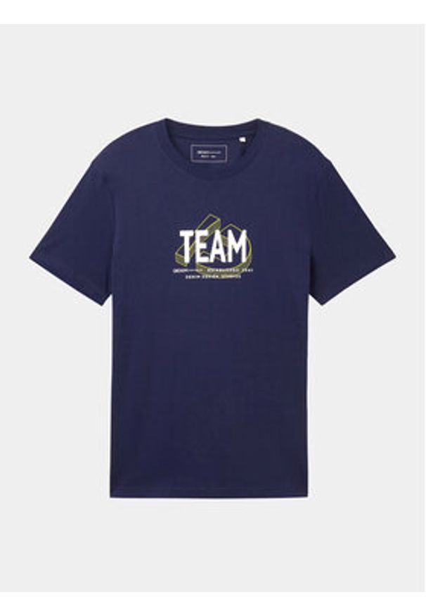 Tom Tailor Denim T-Shirt 1040838 Granatowy Regular Fit. Kolor: niebieski. Materiał: bawełna