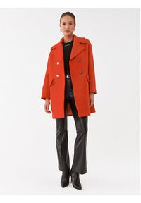 Pinko Płaszcz wełniany Effetto 101747 Y7DY Czerwony Regular Fit. Kolor: czerwony. Materiał: wełna #6