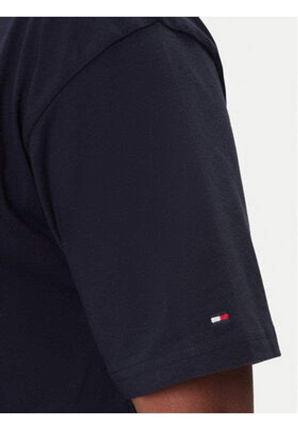 TOMMY HILFIGER - Tommy Hilfiger T-Shirt UM0UM03685 Granatowy Regular Fit. Kolor: niebieski. Materiał: bawełna