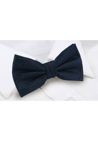 Mucha Męska z Poszetką (Zestaw) - Chattier - Granatowa z Fakturą Materiału. Kolor: niebieski. Materiał: materiał. Styl: sportowy, elegancki