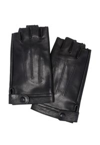 Ochnik - Skórzane rękawiczki damskie samochodowe. Kolor: czarny. Materiał: skóra #3