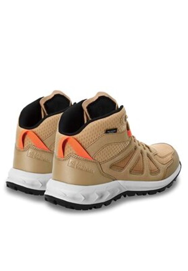 Jack Wolfskin Trekkingi Woodland 2 Texapore Mid W 4051331 Beżowy. Kolor: beżowy. Materiał: materiał
