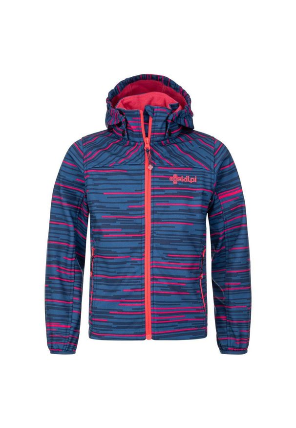 Dziewczęca kurtka softshell Kilpi RAVIA-JG. Kolor: czerwony, wielokolorowy, niebieski. Materiał: softshell