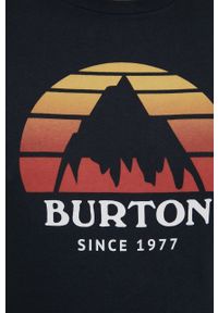 Burton - T-shirt bawełniany. Okazja: na co dzień. Kolor: czarny. Materiał: bawełna. Wzór: nadruk. Styl: casual