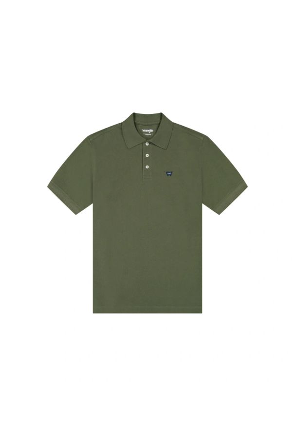 Wrangler - MESKA KOSZULKA WRANGLER POLO SHIRT DEEP DEPTHS 112378000. Typ kołnierza: polo