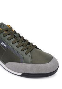 BOSS Sneakersy Nitan 50568486 Zielony. Kolor: zielony. Materiał: materiał #3