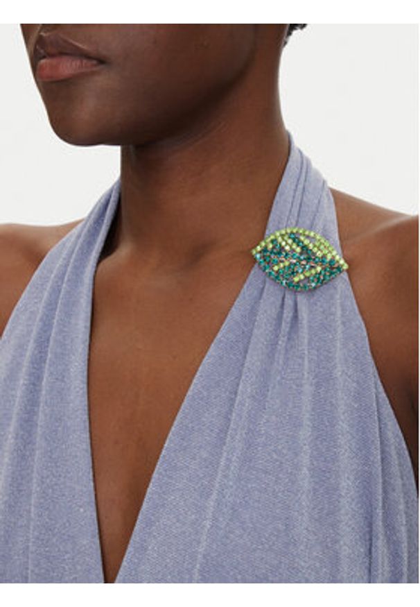 Fracomina Sukienka wieczorowa FQ25SD3010W799Q7 Niebieski Regular Fit. Kolor: niebieski. Materiał: syntetyk. Styl: wizytowy