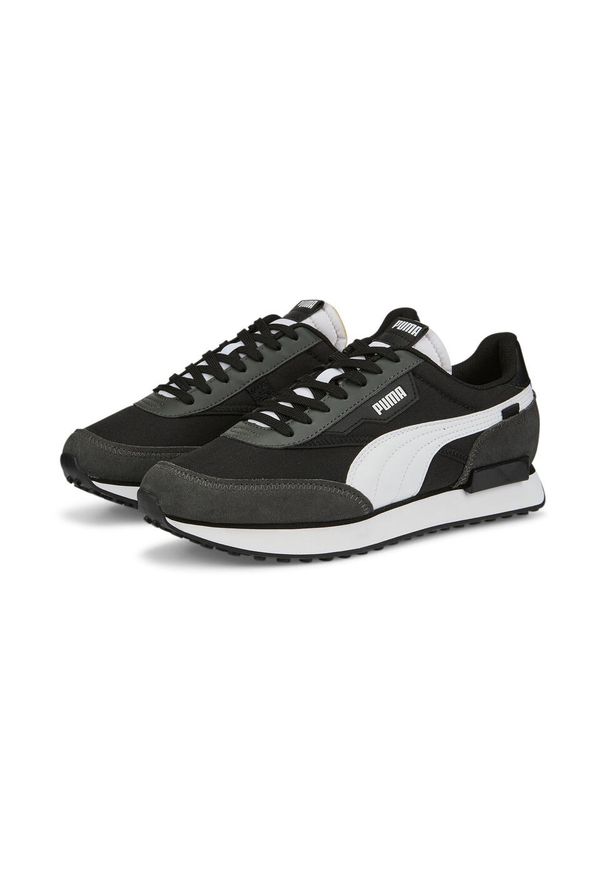 Buty do chodzenia męskie Puma Future Rider Play ON. Zapięcie: sznurówki. Kolor: wielokolorowy, szary, czarny, brązowy. Materiał: tkanina, materiał, skóra, syntetyk. Szerokość cholewki: normalna. Sport: turystyka piesza