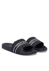 TOMMY HILFIGER - Tommy Hilfiger Klapki Logo Tape Webbing FW0FW09359 Granatowy. Kolor: niebieski. Materiał: syntetyk #4
