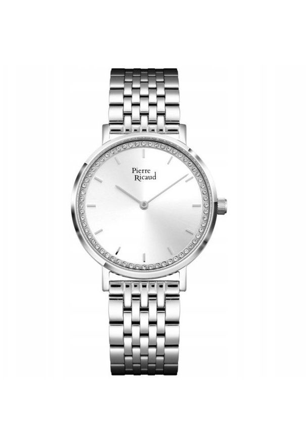 Zegarek damski Pierre Ricaud P22171.5113QZ CYRKONIE srebrny. Kolor: srebrny