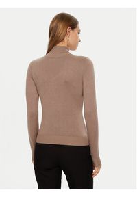 ACCESS FASHION Golf 44-8074 Beżowy Slim Fit. Typ kołnierza: golf. Kolor: beżowy. Materiał: wiskoza #2