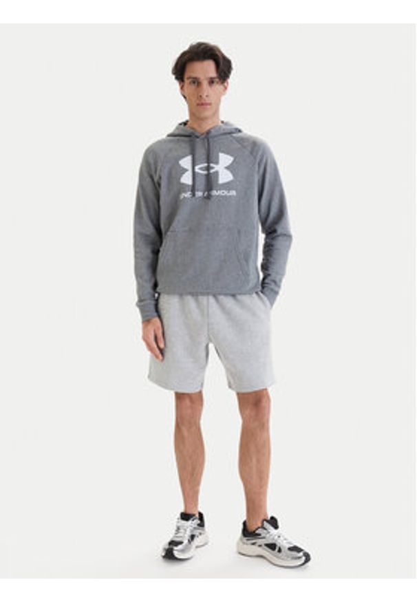 Under Armour Bluza Ua Rival Fleece Logo 1379758 Szary Loose Fit. Kolor: szary. Materiał: bawełna