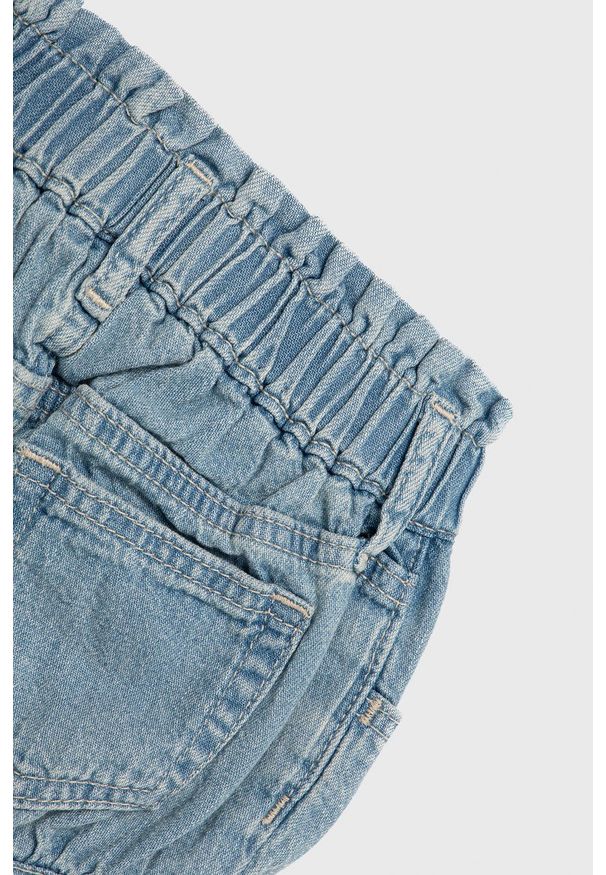 GAP szorty jeansowe dziecięce regulowana talia. Kolor: niebieski. Materiał: jeans
