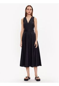 TwinSet - TWINSET Sukienka letnia 231TT2230 Czarny Regular Fit. Kolor: czarny. Materiał: bawełna. Sezon: lato #2