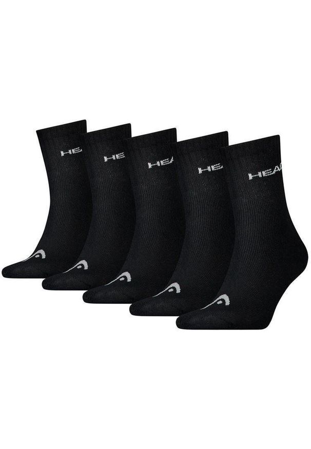 Head - Skarpetki Sportowe Krótkie 5-Pack 35-38 Wygodne i Oddychające. Kolor: czarny. Materiał: poliester, elastan, poliamid, bawełna
