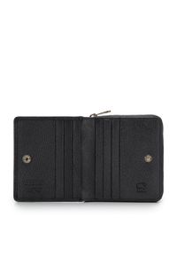 Wittchen - Damski portfel skórzany z ozdobnym brzegiem mały czarny. Kolor: czarny. Materiał: skóra #5